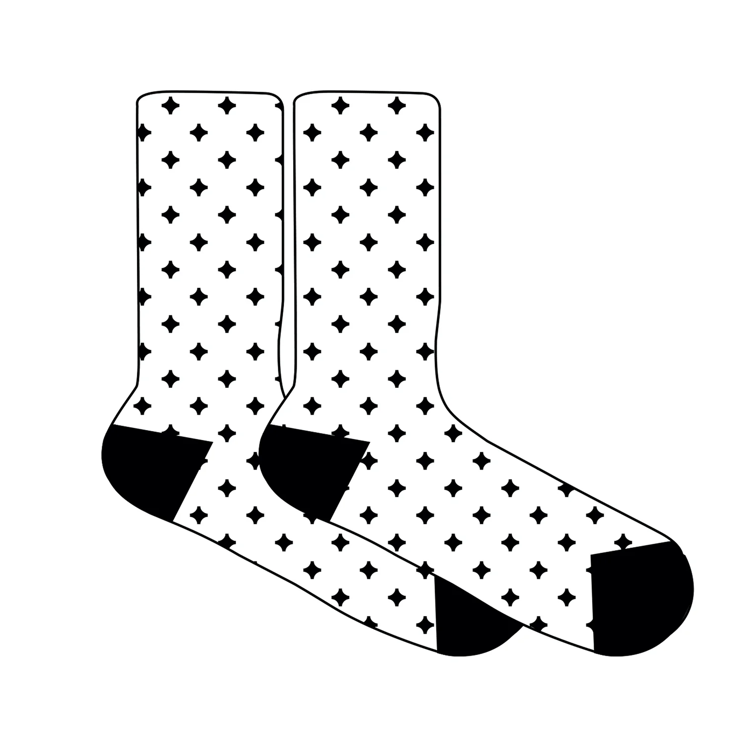 Women's Diamond Dots Print Socks