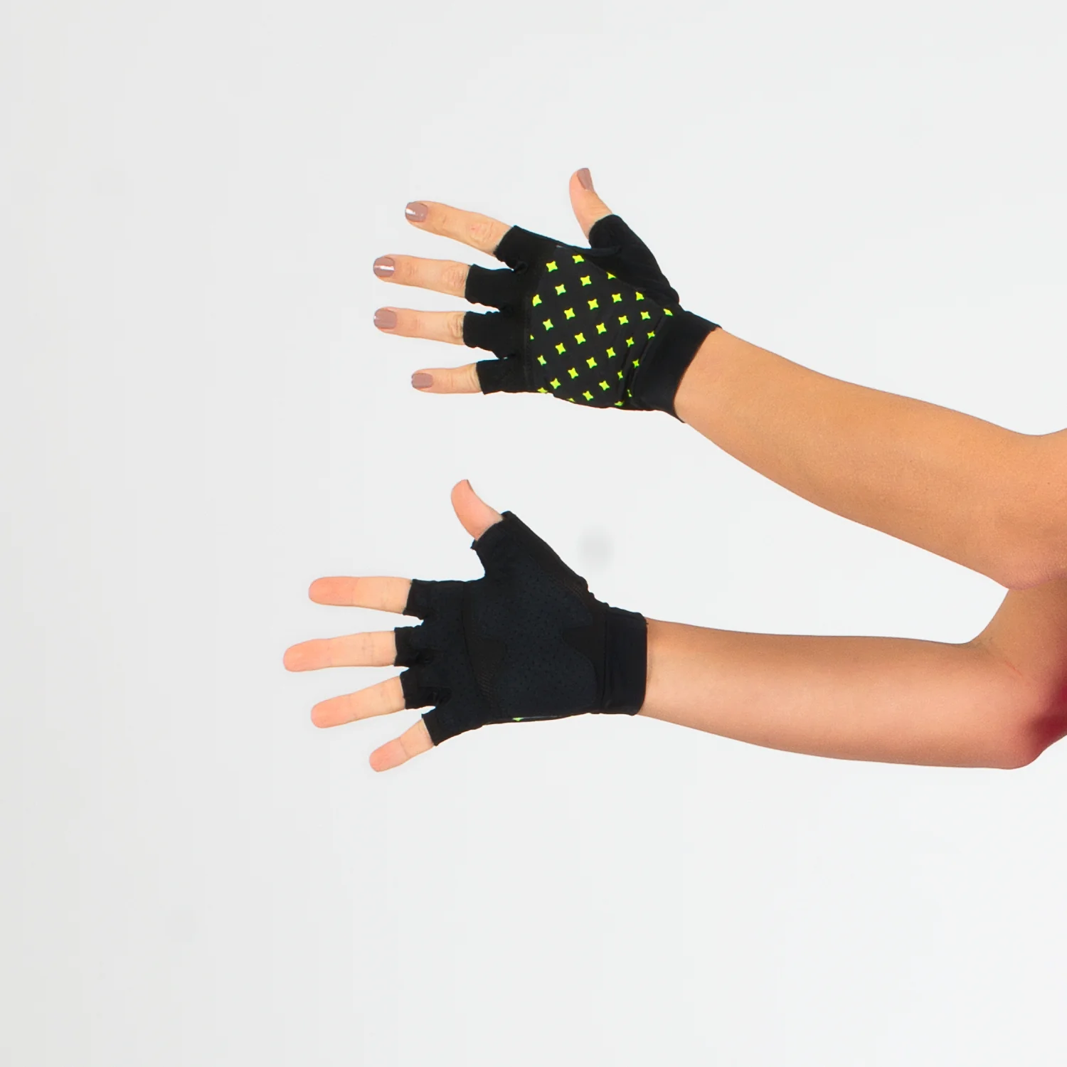 Women's Diamond Dots Short Finger Glove